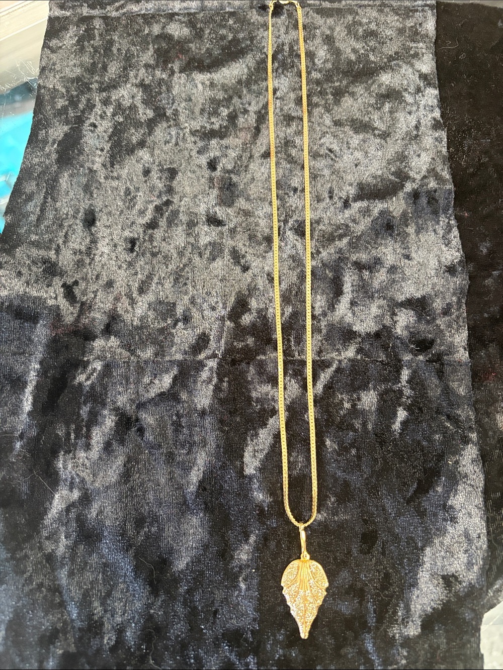 Gold Leaf Pendant Necklace for Women - Elegant Gold Tone
